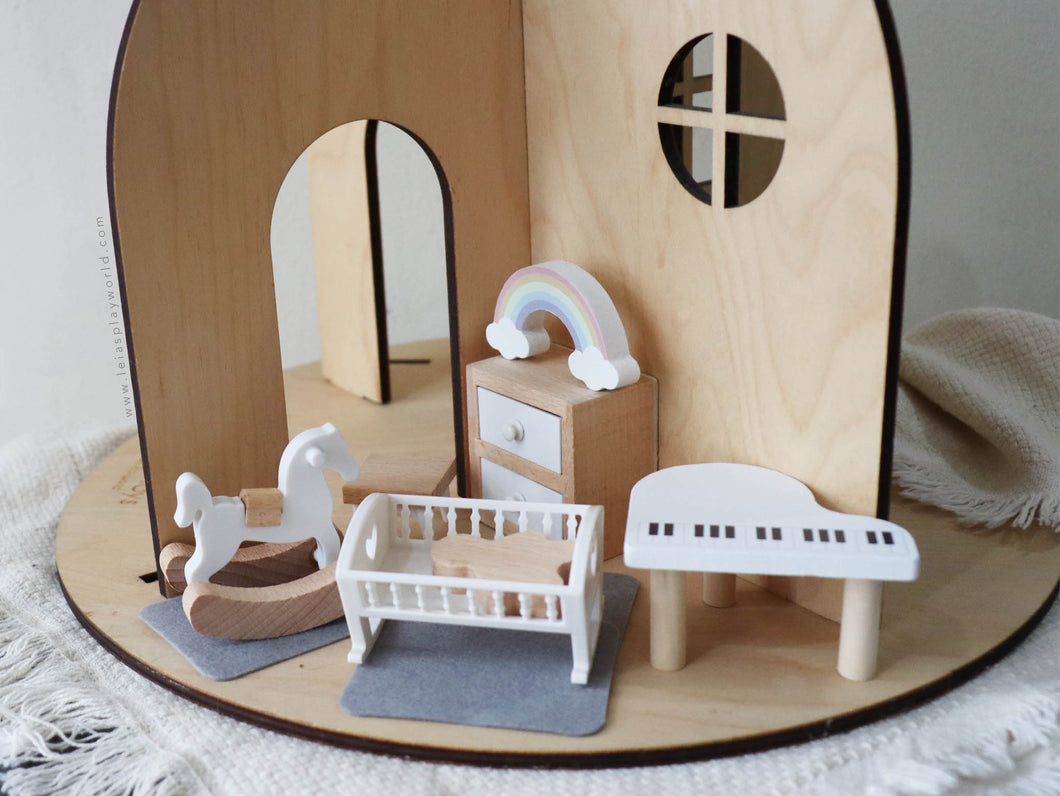 Baby Nursery Dollhouse Furniture