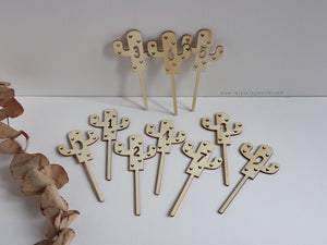 Numeral Cake Toppers: Cacti