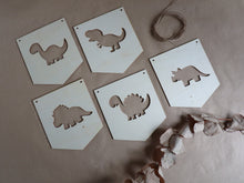 Load image into Gallery viewer, Wooden Dino Decor Banner
