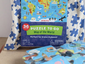 Mudpuppy's Map of the World - Puzzle To Go
