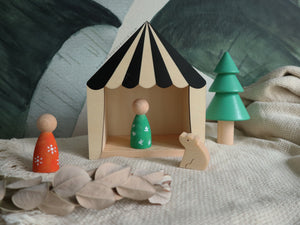 Whimsical Tent (with 2 Be Kind Pegdolls)