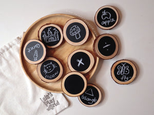 [BACK IN STOCK] Rustic Chalkboard Discs - Set of 10 (Double-sided)